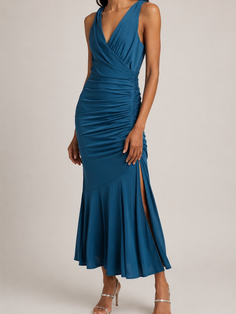 CINQ A SEPT Mika Dress In Midnight Rain Blue Size 6 NWT